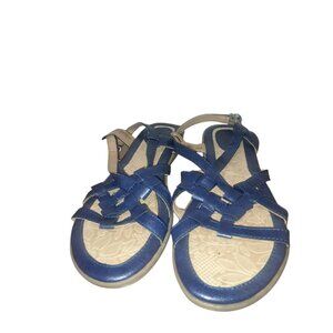 BOC Blue Strappy Gladiator Comfort Sandals Size 8M Women’s Slip-On Flat Summer